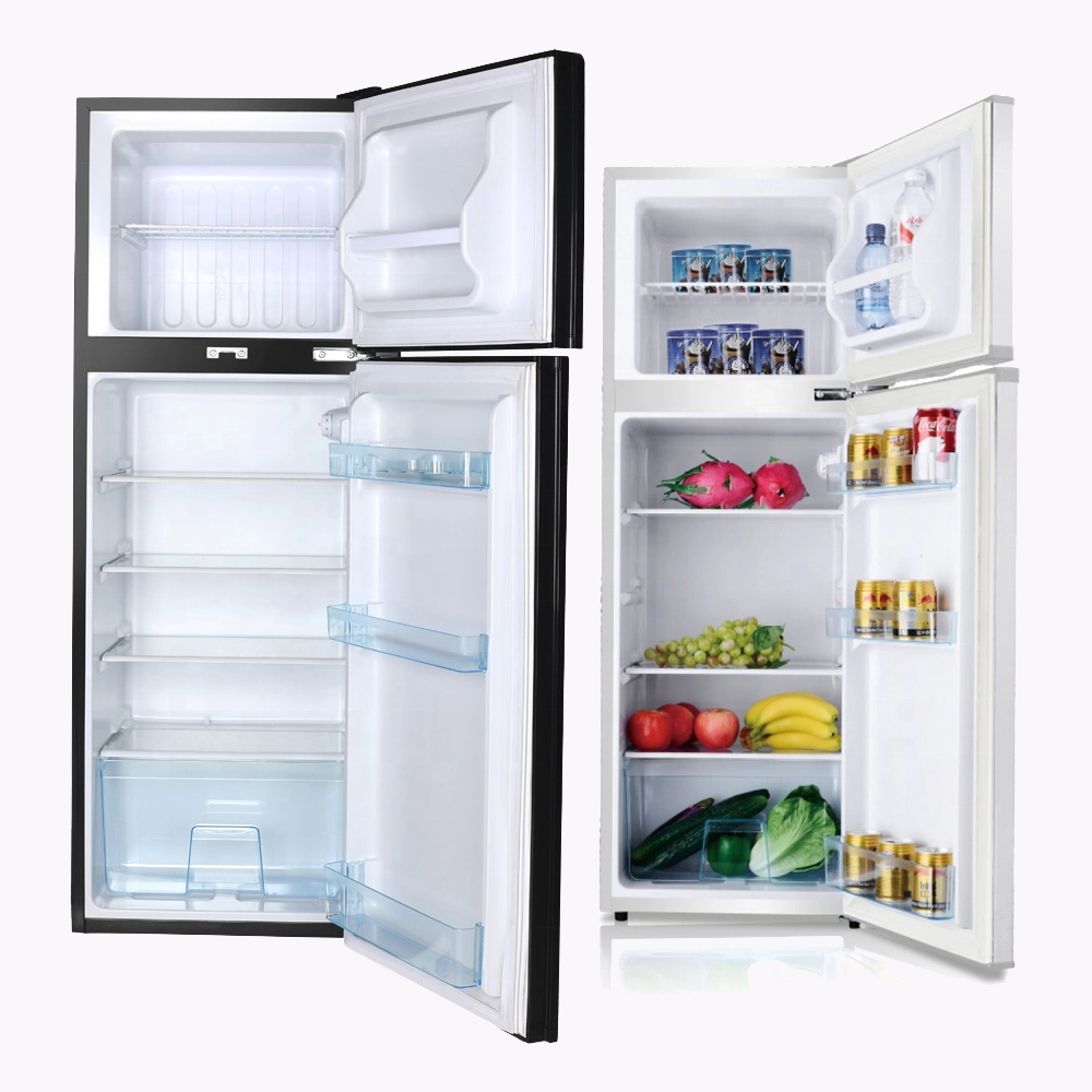 Home Top Freezer Glass Door Refrigerator Mini Fridge Double Door