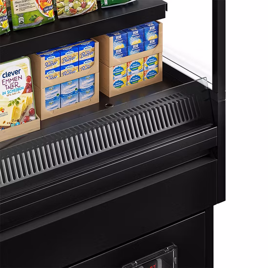 Multideck Display Case Open Chiller for Supermarket Air Cooling Display Beverage/Fruit/Milk