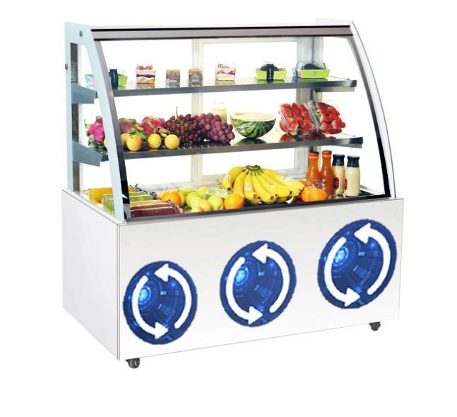 Auchmc Am-C410 OEM ODM Cake Showcase Freezer for Bakery Coffee Restaurant Cake Food Fruit Display Chiller 2-8degrees LED Light Cake Showcase