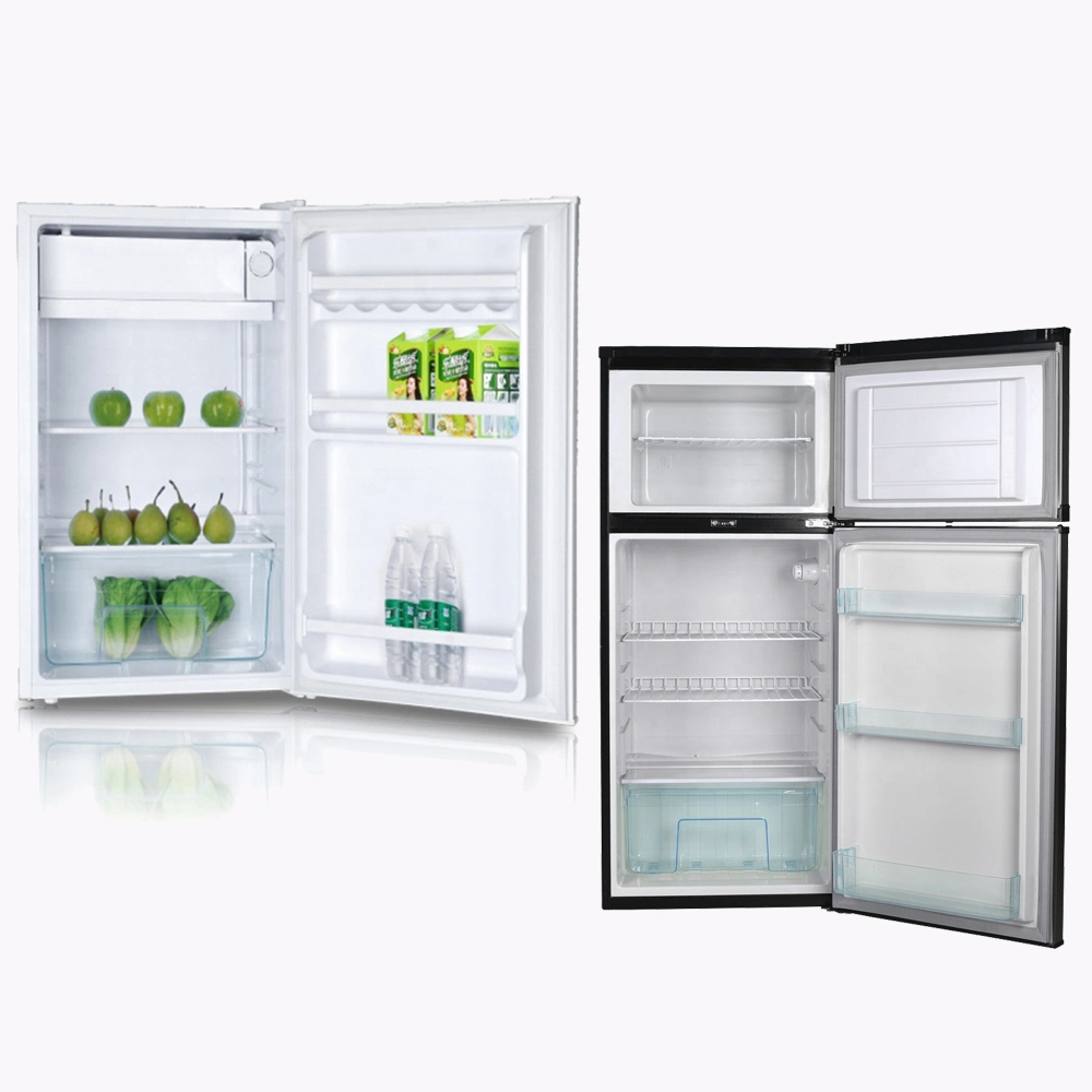 Home Top Freezer Glass Door Refrigerator Mini Fridge Double Door