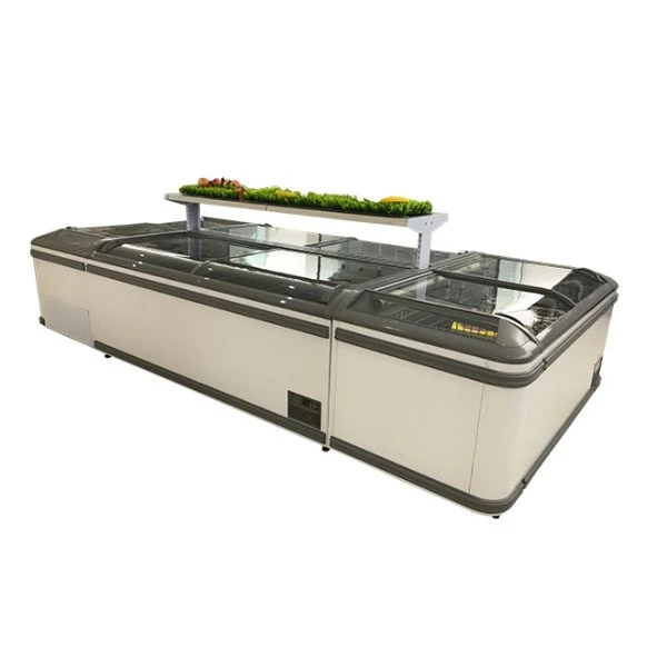 Cool Design Island Freezer-Classic Sliding Glass Lid Supermarket Freezer