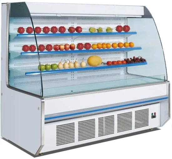 Vitrine d'affichage de réfrigérateur de fruits et légumes de gâteau de pain de table (comptoir
