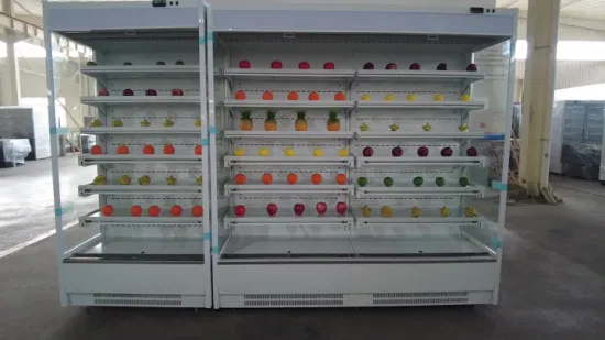 Boissons de supermarché, viande, fruits et légumes, réfrigérateur vertical Multideck commercial de charcuterie avec refroidisseur de porte